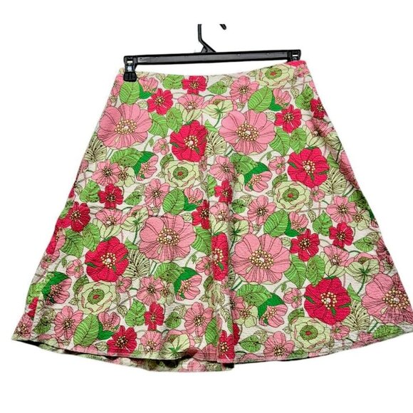 Y2K 2000s Vintage‎ Gap A-Line Flare Skirt Women's 1 Floral Zipper 21" - Picture 2 of 7